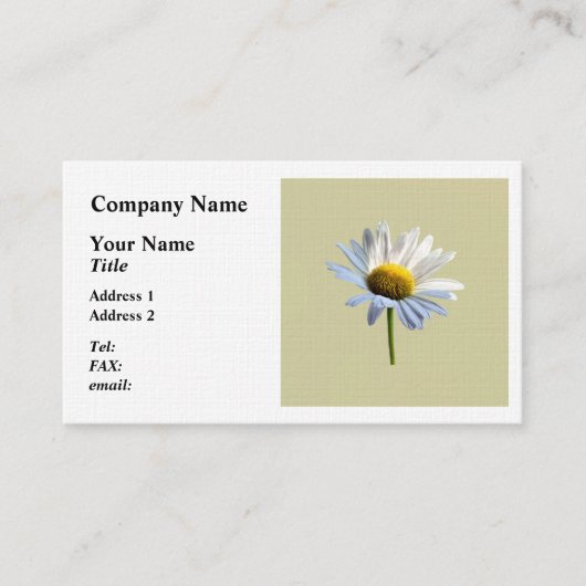 Daisy Shadow und Light Visitenkarte (Vorderseite)