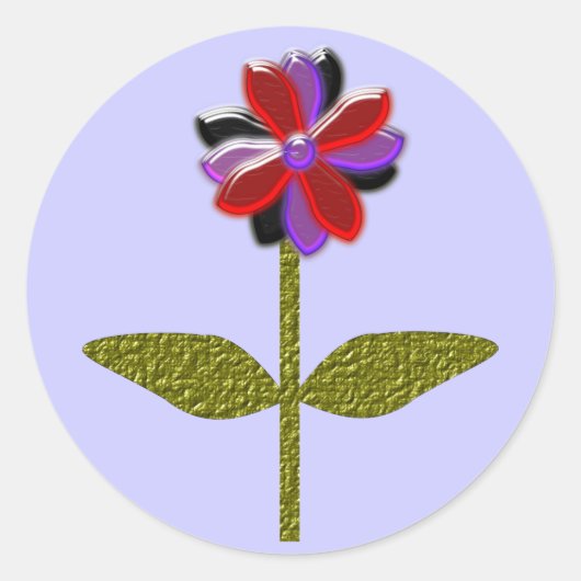 Daisy Shining Kunststoffaufkleber Runder Aufkleber (Vorderseite)