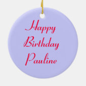 Daisy Shining Plastic Custom Geburtstag Keramikornament (Hinten)