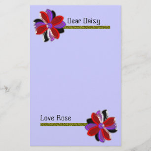 Daisy Shining Plastik individuell anpassbare Stati Briefpapier