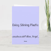 Daisy Shiny Plastic Paint Shop Card Karte (Rückseite)