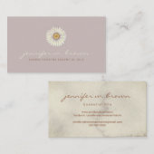 Daisy Signature Script Rosa Wasserfarbe Visitenkarte (Vorne/Hinten)