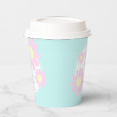Daisy Simple Baby Shower Blue Pappbecher (Links)