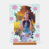 Daisy Simple Blue Foto Acrylschild (Vorderseite)