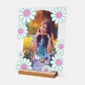 Daisy Simple Blue Foto Acrylschild (Winkel)