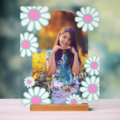 Daisy Simple Blue Foto Acrylschild (Neutral)
