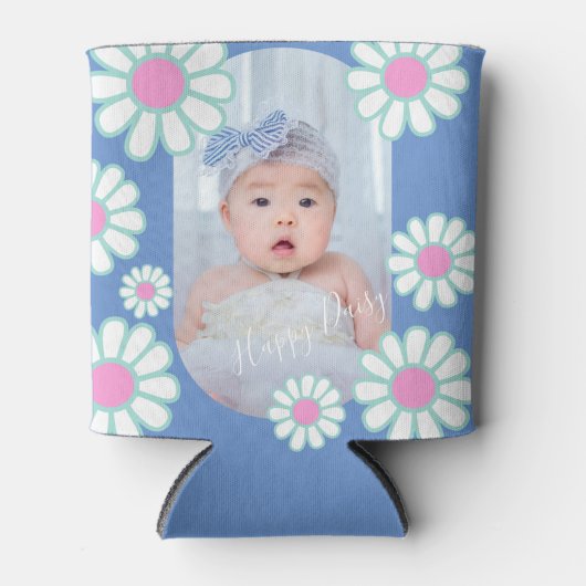 Daisy Simple Blue Foto Dosenkühler (Vorderseite)