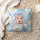 Daisy Simple Blue Foto Kissen (Decke)