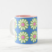 Daisy Simple Blue Zweifarbige Tasse (Vorderseite Links)