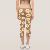 Daisy Simple Brown Capri Leggings (Rückseite)