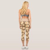 Daisy Simple Brown Capri Leggings (Rückseite)