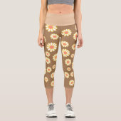 Daisy Simple Brown Capri Leggings (Vorderseite)
