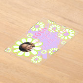 Daisy Simple Foto Lila Acryleinladungen (Ablage )