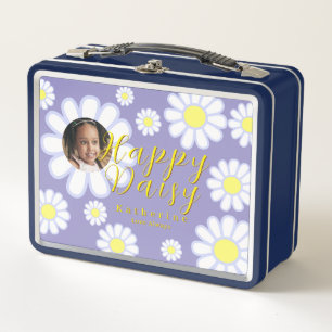 Daisy Simple Foto Lila Metall Brotdose