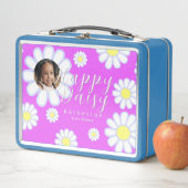 Daisy Simple Foto Violet Metall Brotdose (Beispiel)
