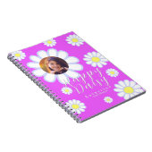 Daisy Simple Foto Violet Notizblock (Rechte Seite)