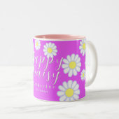 Daisy Simple Foto Violet Zweifarbige Tasse (VorderseiteRechts)