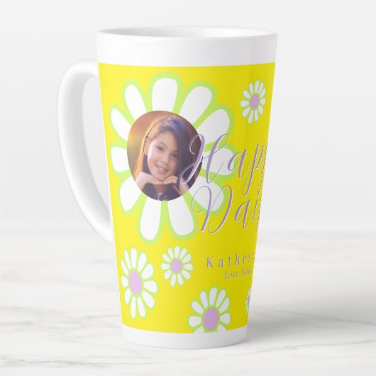 Daisy Simple Foto Yellow Milchtasse (Linke Ecke)