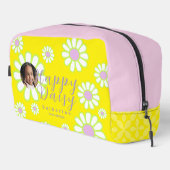 Daisy Simple Foto Yellow Waschbeutel (Rechte Ecke)