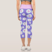 Daisy Simple Lila Capri Leggings (Rückseite)