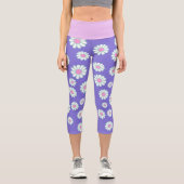 Daisy Simple Lila Capri Leggings (Vorderseite)