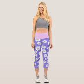 Daisy Simple Lila Capri Leggings (Vorderseite)