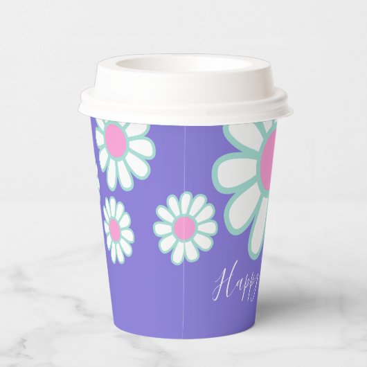 Daisy Simple Lila Pappbecher (Rechts)
