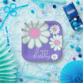 Daisy Simple Lila Pappteller (Party)