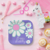 Daisy Simple Lila Pappteller (Party)