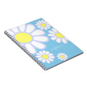 Daisy Simple Monogram Baby Blue Notizblock (Rechte Seite)