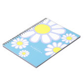 Daisy Simple Monogram Baby Blue Notizblock (Linke Seite)