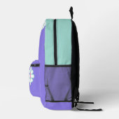 Daisy Simple Monogram Lila Bedruckter Rucksack (Rechts)