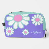 Daisy Simple Monogram Lila Waschbeutel (Vorderseite)