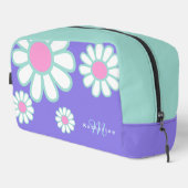 Daisy Simple Monogram Lila Waschbeutel (Rechte Ecke)