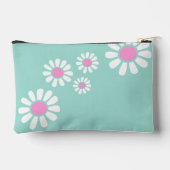 Daisy Simple Monogram Lila Zubehörtasche (Rückseite)