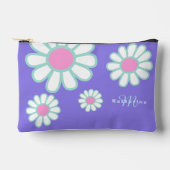Daisy Simple Monogram Lila Zubehörtasche (Vorderseite)