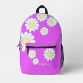 Daisy Simple Monogram Violet Bedruckter Rucksack (Vorderseite)