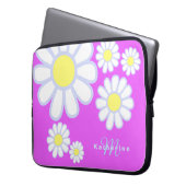 Daisy Simple Monogram Violet Laptopschutzhülle (Vorderseite Links)