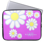 Daisy Simple Monogram Violet Laptopschutzhülle (Vorderseite)