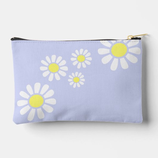 Daisy Simple Monogram Violet Zubehörtasche (Rückseite)