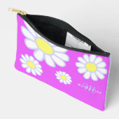 Daisy Simple Monogram Violet Zubehörtasche (Offen)