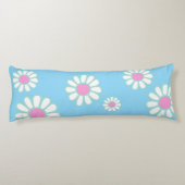 Daisy Simple Orange Blue Seitenschläferkissen (Rückseite)