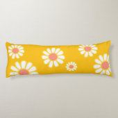 Daisy Simple Orange Yellow Seitenschläferkissen (Rückseite)