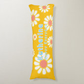 Daisy Simple Orange Yellow Seitenschläferkissen (Vorderseite Vertikal)
