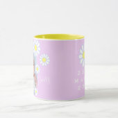 Daisy Simple Pastel Pink Foto Baby Tasse (Zentrum)