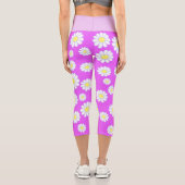 Daisy Simple Violet Capri Leggings (Rückseite)