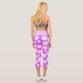 Daisy Simple Violet Capri Leggings (Rückseite)