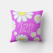 Daisy Simple Violet Foto Kissen (Rückseite)