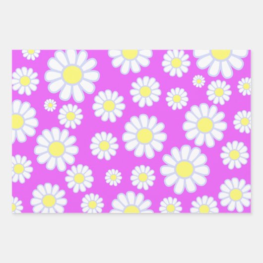 Daisy Simple Violet Geschenkpapier Set (Vorderseite 3)