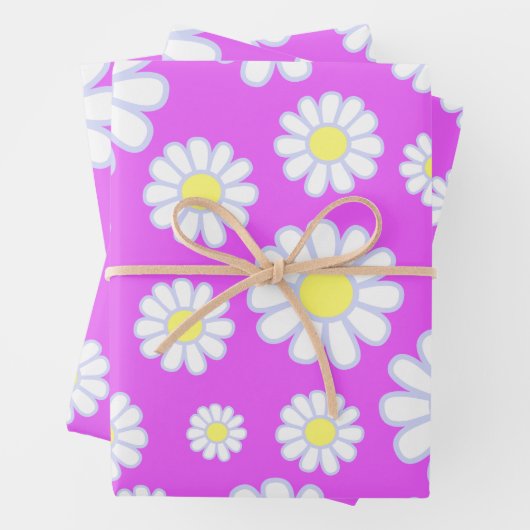 Daisy Simple Violet Geschenkpapier Set (Beispiel)